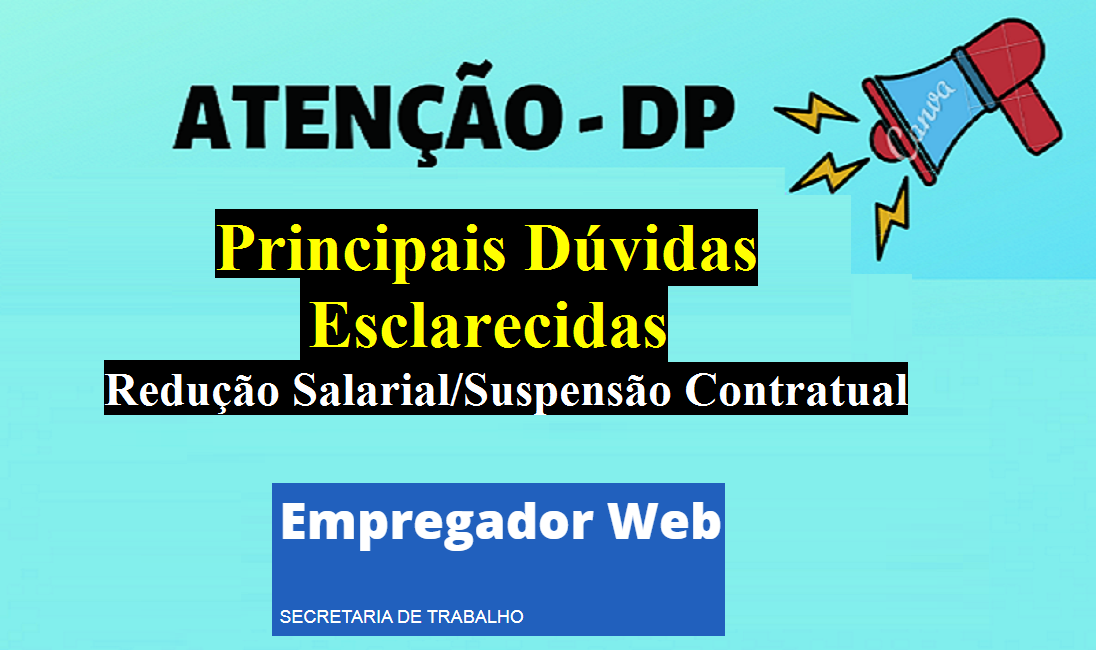 onde tirar dúvida sobre empregador web redução salarial