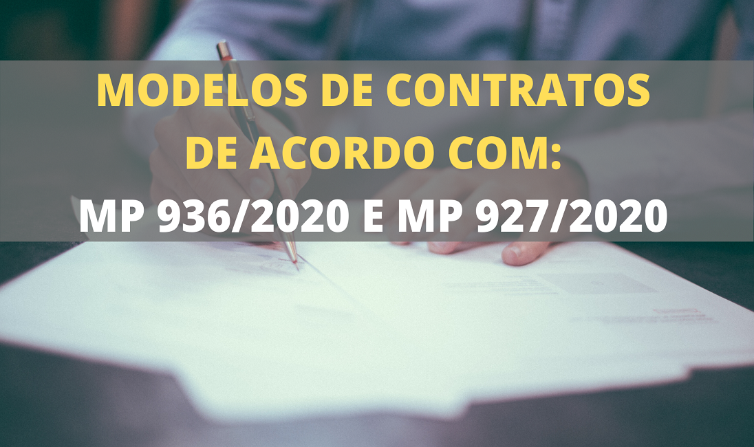 modelo de contrato medida provisoria 936 de 2020 e 927 de 2020