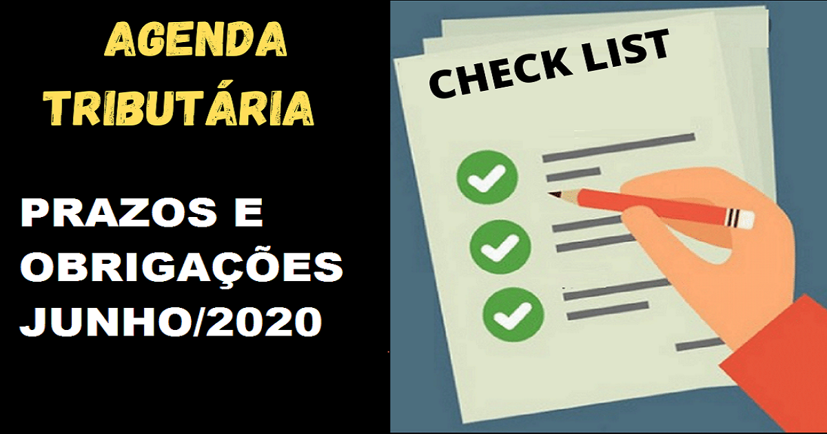 prazos e obrigações junho de 2020