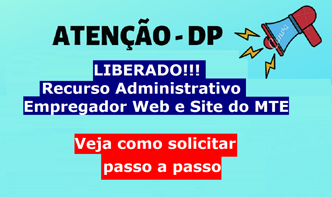 como solicitar Recurso Administrativo no Empregador Web