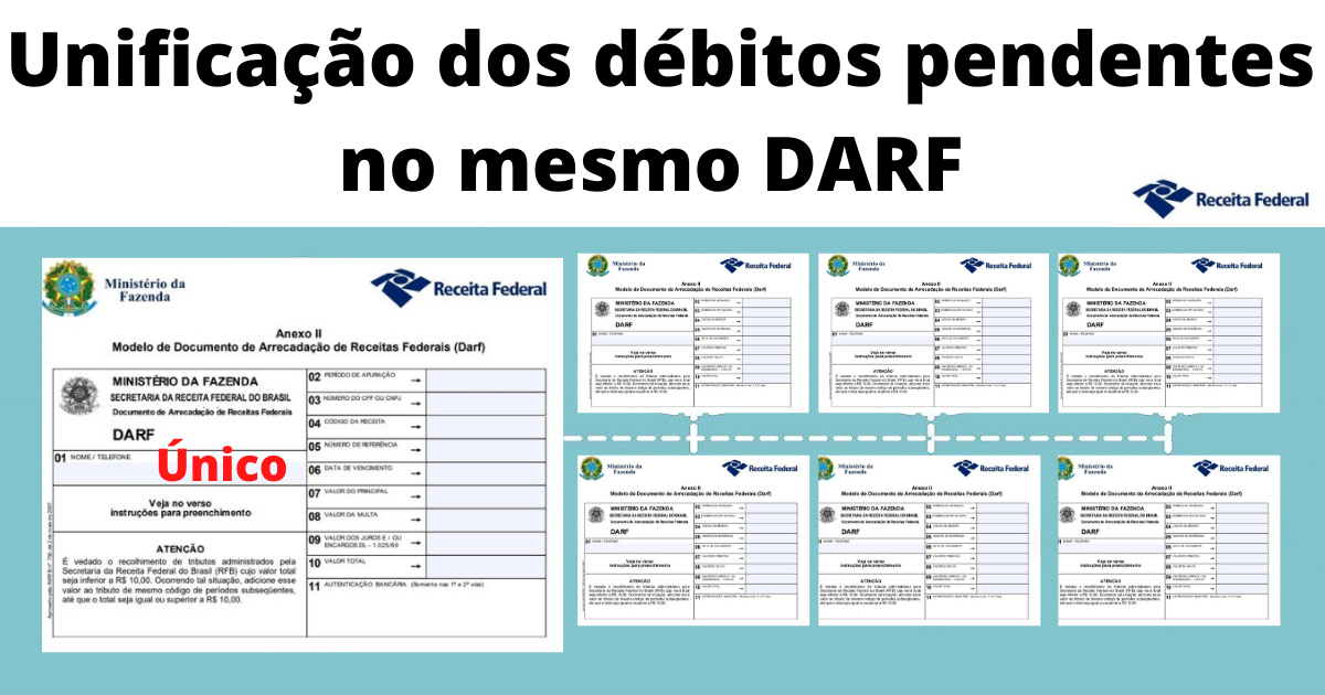 emissão de débitos pendentes em um Único DARF