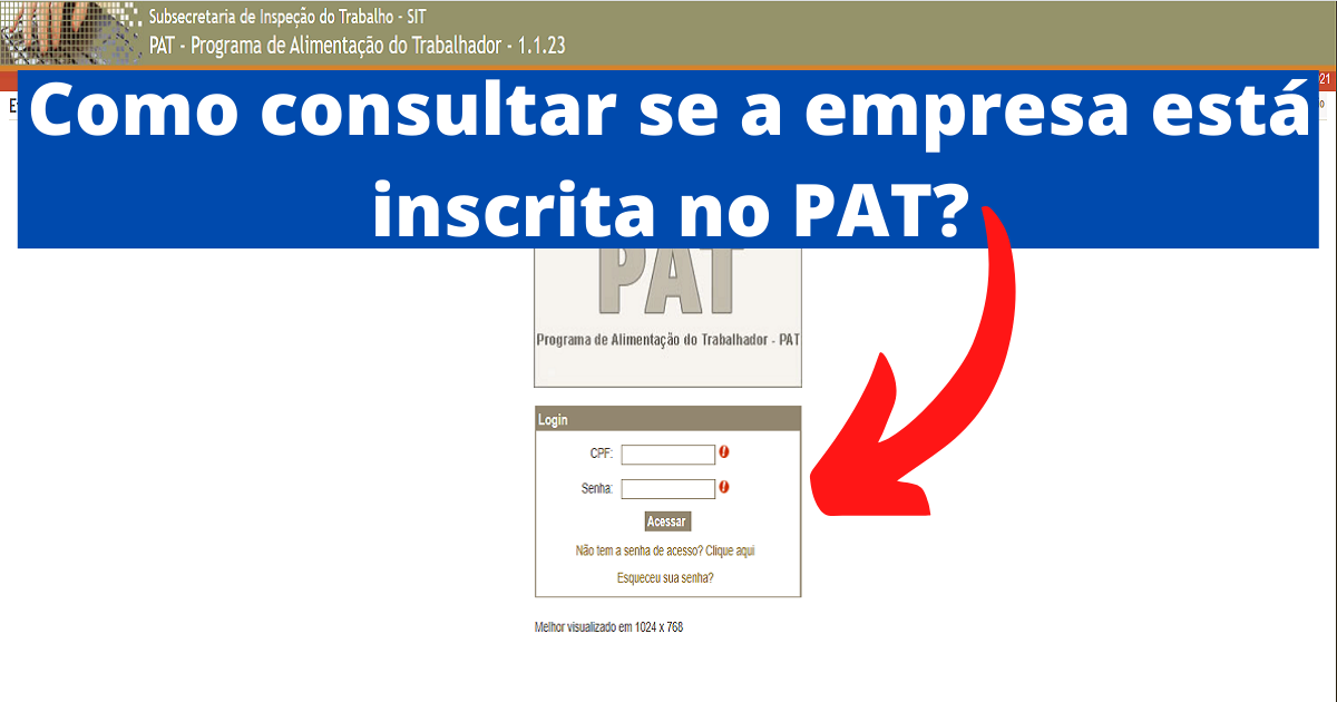 Como fazer para consultar se a empresa está inscrita no PAT?