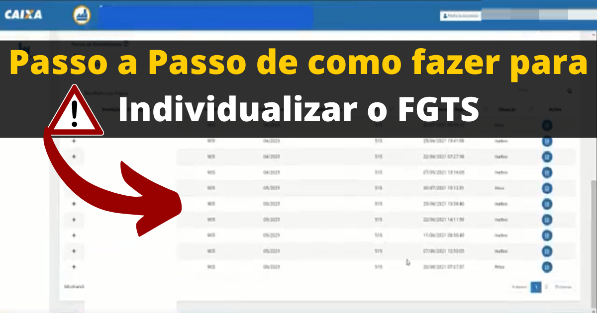 passo a passo de como fazer para Individualizar o FGTS devido recolhimento pela GRDE