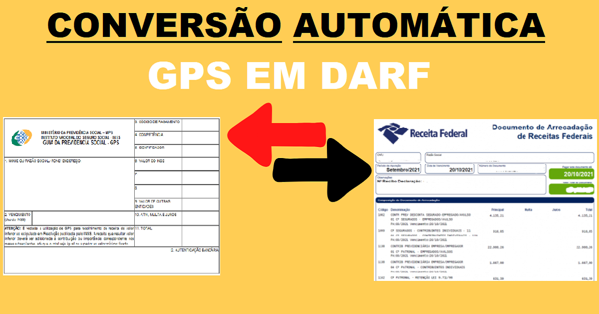 conversão gps em darf 