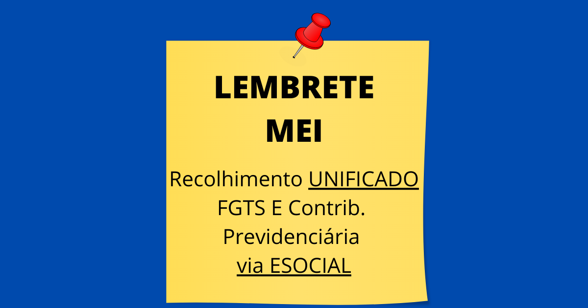 Liberado recolhimento unificado FGTS e INSS via ESOCIAL para MEI