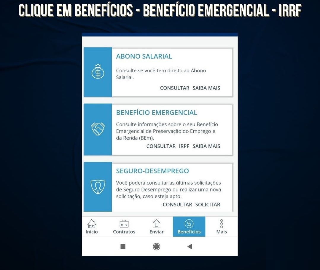 benefício emergencial informe de rendimentos 2021