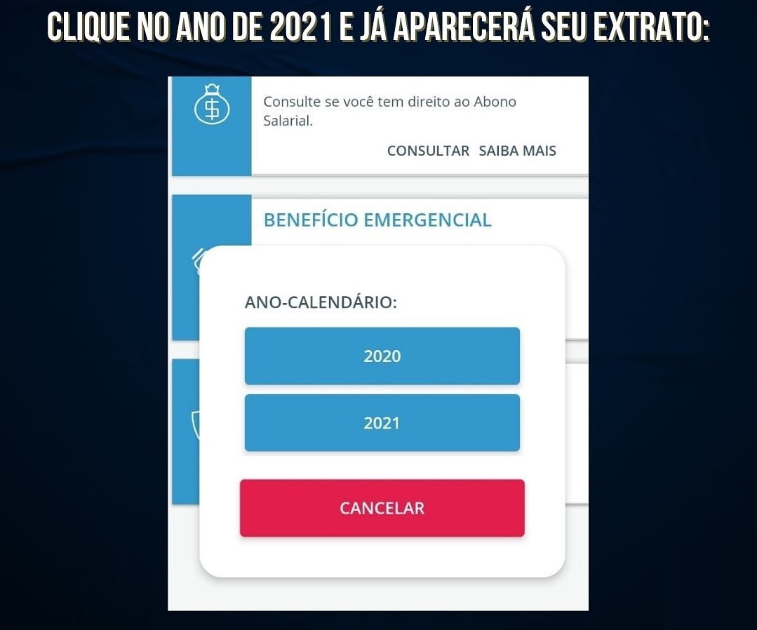 emitindo o informe de rendimentos do benefício emergencial 