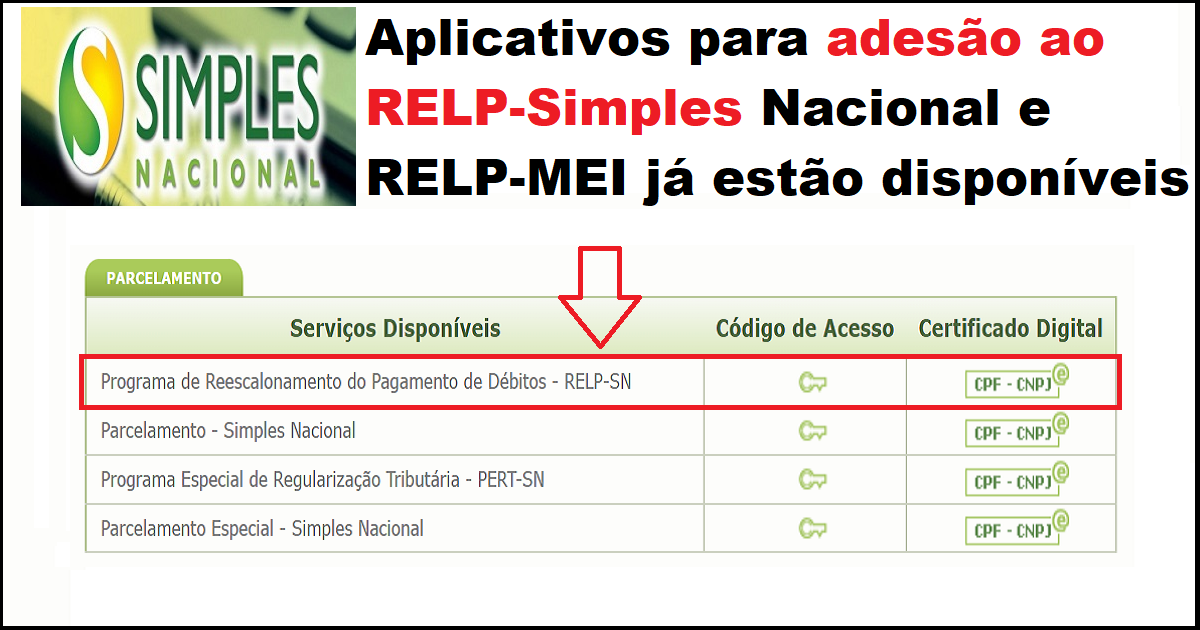 adesão ao RELP-Simples Nacional e RELP-MEI já estão disponíveis - Confira como acessar! 