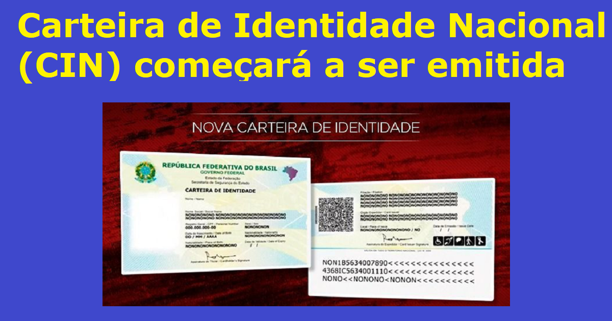 novo modelo da carteira de identidade onde emitir 