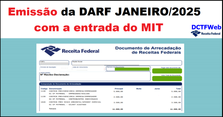 Como Fazer a Emissão da DARF DA Competência DE JANEIRO/2025 com a ...